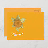 水仙はがきオレンジ ポストカード (正面/裏面)