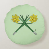水仙は交差 ラウンドクッション (裏面)