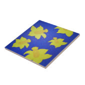 水仙アポップ・アートのートブルー タイル (側面)