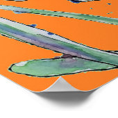 水仙イエローオレンジフラワーガーデンポスター ポスター (角)