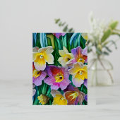 水仙グラフィック 箔シーズンポストカード (立ち正面)