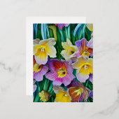 水仙グラフィック 箔シーズンポストカード (正面/裏面)