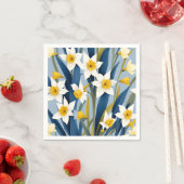 水仙コンテンポラリーの花 スタンダードカクテルナプキン (インサイチュ)