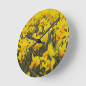 水仙セラミックタイル ラウンド壁時計 (傾斜)