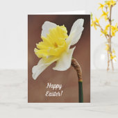 水仙ブルーミングイースターカード カード (黄色い花)