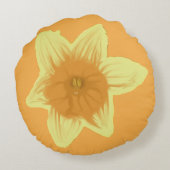 水仙ラウンドフローラ枕 ラウンドクッション (裏面)