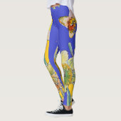 水仙水色フラワーブルーフローラレギンス レギンス (左)