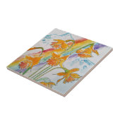 水仙水色黄レインボーフローラ タイル (側面)