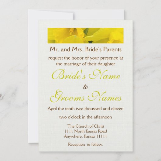 水仙結婚II 招待状 (裏面)