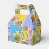 水仙絵画花フローラお誕生日ケーキ箱 フェイバーボックス (裏面サイド)