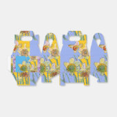 水仙絵画花フローラお誕生日ケーキ箱 フェイバーボックス (折り畳みなし)