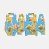 水仙絵画花フローラお誕生日ケーキ箱 フェイバーボックス (折り畳みなし)