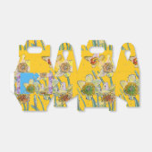 水仙絵画花フローラお誕生日ケーキ箱 フェイバーボックス (折り畳みなし)