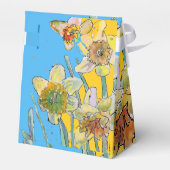 水仙絵画花フローラお誕生日ケーキ箱 フェイバーボックス (裏面サイド)