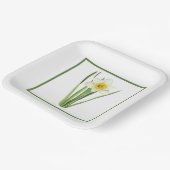 水仙縁ど花植物美術 ペーパープレート (傾斜あり)