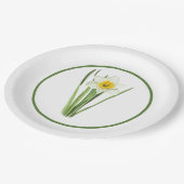 水仙縁ど花植物美術 ペーパープレート (アングル)