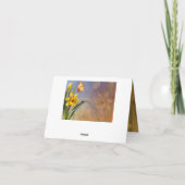 水仙花と芽の結婚サンキューカード サンキューカード (裏面)