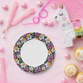 水仙花のエレガンス模様2 ペーパープレート (パーティー)