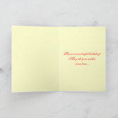 水仙誕生日カード カード (内部)