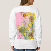 水仙黄水仙フローラ水彩花 スウェットシャツ (裏面)