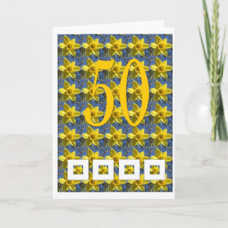水仙50歳の誕生日カード カード