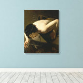 水仙 キャンバスプリント (インサイチュ (ウッドフロア))