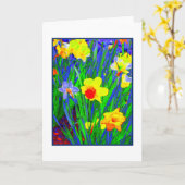 「水仙」ブランクグリーティングカード カード (黄色い花)