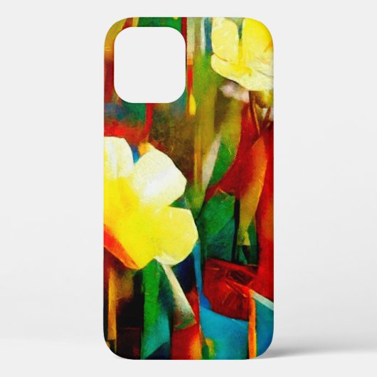 水仙。抽象芸術フローラ構成 Case-Mate iPhoneケース (裏面)
