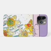 水仙 水彩 花 フラワー フォン Case-Mate iPhoneケース (裏面(横))