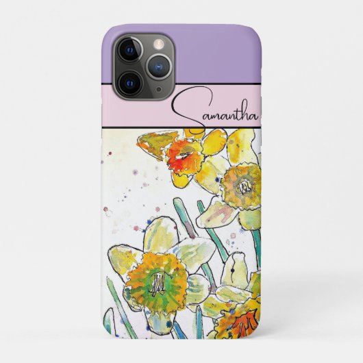 水仙 水彩 花 フラワー フォン Case-Mate iPhoneケース (裏)