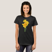 水仙 花 フラワー スタイル 春 イースター ガーデン Tシャツ (正面フル)