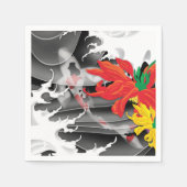 水伝統的日本の中のコイ スタンダードカクテルナプキン (正面)