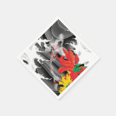 水伝統的日本の中のコイ スタンダードカクテルナプキン (角)