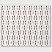 水伝統的色くるみ割りクリスマスプレゼント ラッピングペーパー (フラット)