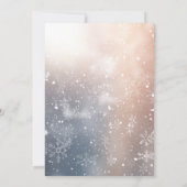 水伝統的色の冬のクリスマスメリーディーン 招待状 (裏面)