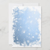 水伝統的色の冬メリークリスマス 招待状 (裏面)