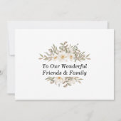 水伝統的色の教会結婚 招待状 (裏面)