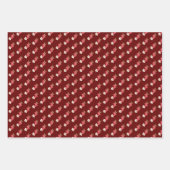 水伝統的色クリスマスフローラリース ラッピングペーパーシート (正面2)