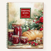 水伝統的色ホリデーレシピプランナー ノートブック (正面)