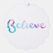 水信じ色タイポグラフィアート オーナメントカード (正面)