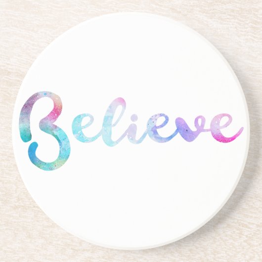 水信じ色タイポグラフィアート コースター (正面)