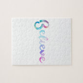 水信じ色タイポグラフィアート ジグソーパズル (横)