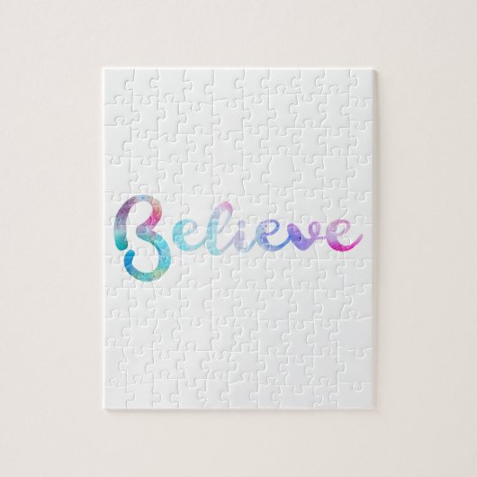 水信じ色タイポグラフィアート ジグソーパズル (縦)