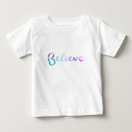 水信じ色タイポグラフィアート ベビーTシャツ (正面)