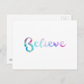 水信じ色タイポグラフィアート ポストカード (正面/裏面)