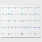 水信じ色タイポグラフィアート ラッピングペーパー (フラット)