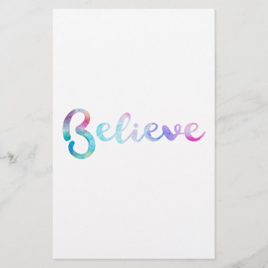 水信じ色タイポグラフィアート 便箋 (正面)