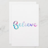 水信じ色タイポグラフィアート 便箋 (正面/裏面)