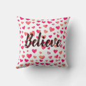 水信じ色タイポグラフィハートアート クッション (裏面)