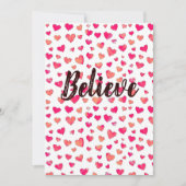 水信じ色タイポグラフィハート発表 案内状 (正面)